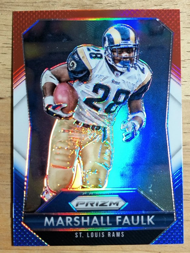 2015 Panini Prizm Prizms Red White and Blue #132 Marshall Faulk