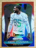 2015 Panini Prizm Prizms Red White and Blue #134 Greg Jennings