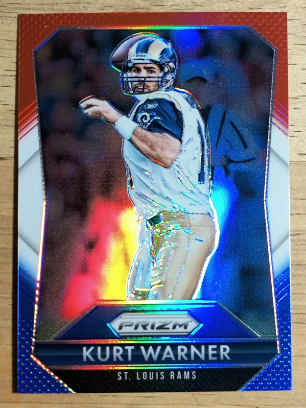 2015 Panini Prizm Prizms Red White and Blue #139 Kurt Warner