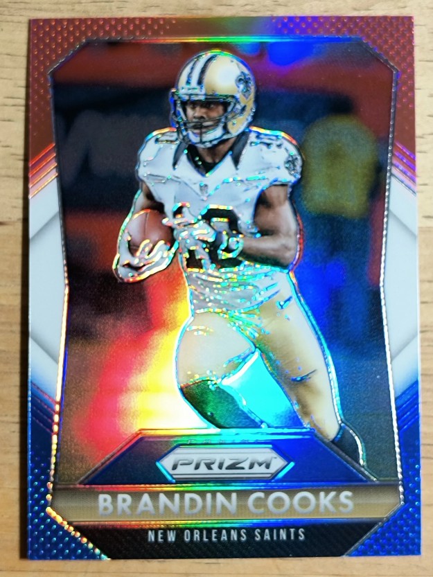 2015 Panini Prizm Prizms Red White and Blue #141 Brandin Cooks