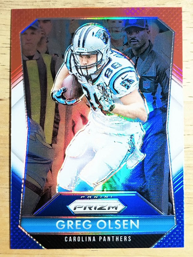 2015 Panini Prizm Prizms Red White and Blue #144 Greg Olsen