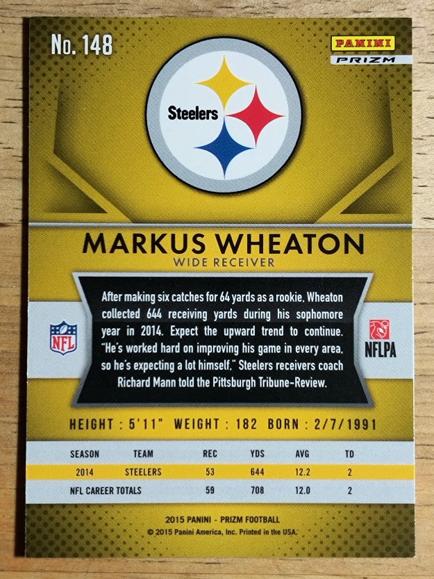 2015 Panini Prizm Prizms Red White and Blue #148 Markus Wheaton