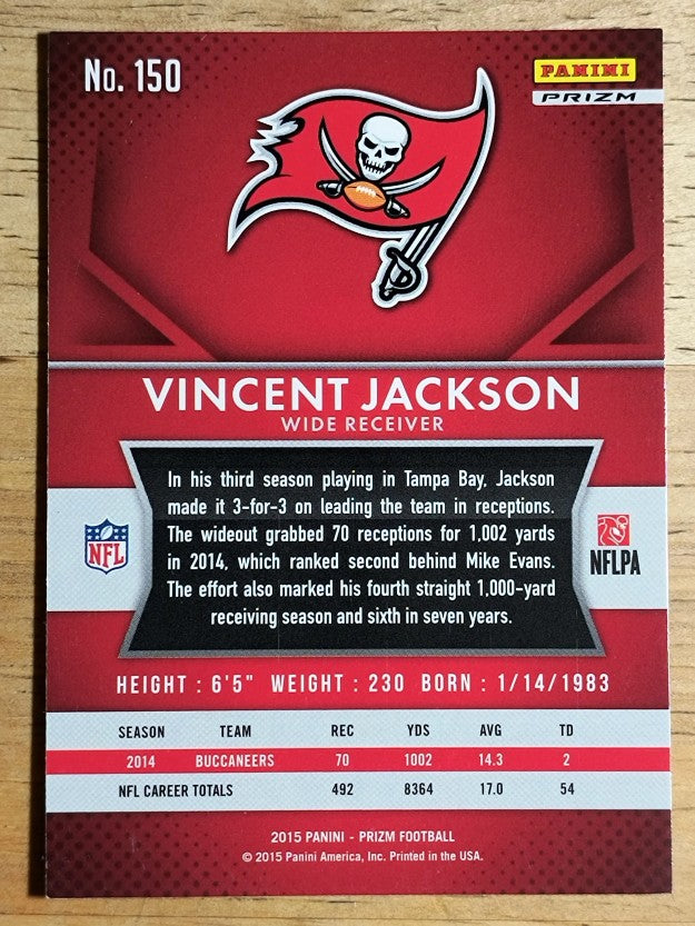 2015 Panini Prizm Prizms Red White and Blue #150 Vincent Jackson (NM)