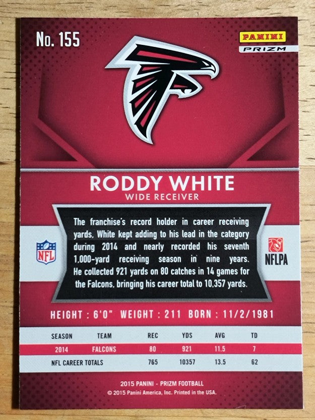 2015 Panini Prizm Prizms Red White and Blue #155 Roddy White