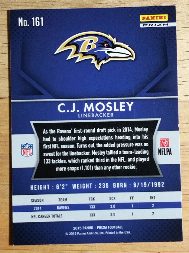 2015 Panini Prizm Prizms Red White and Blue #161 C.J. Mosley
