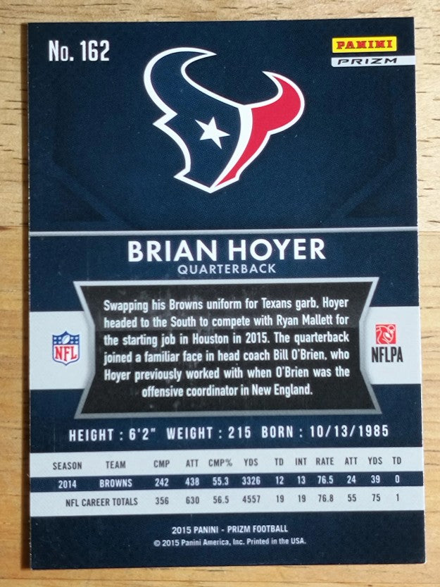 2015 Panini Prizm Prizms Red White and Blue #162 Brian Hoyer