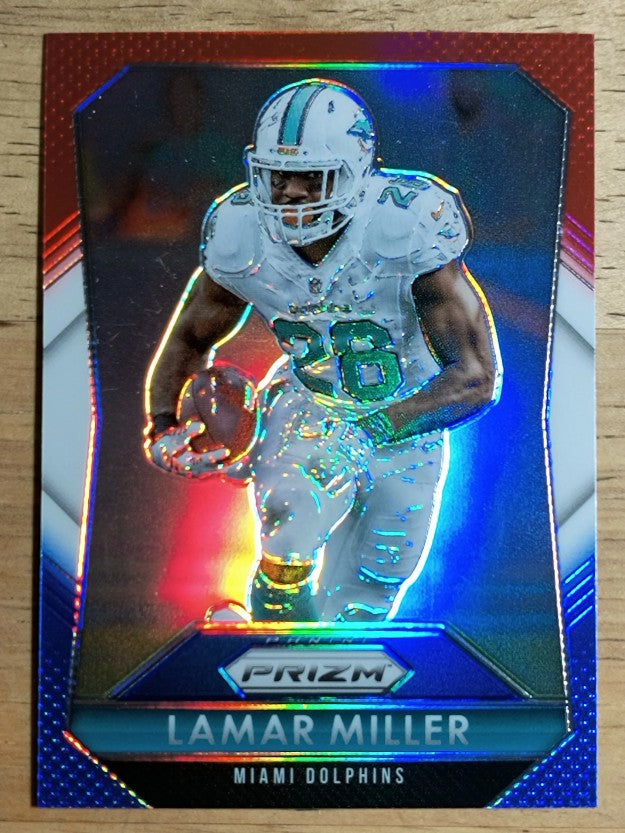 2015 Panini Prizm Prizms Red White and Blue #163 Lamar Miller