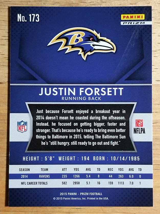 2015 Panini Prizm Prizms Red White and Blue #173 Justin Forsett