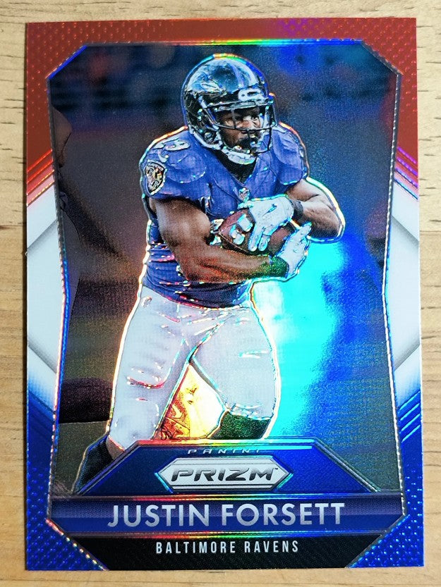 2015 Panini Prizm Prizms Red White and Blue #173 Justin Forsett