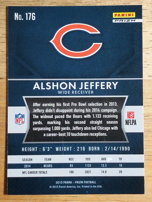 2015 Panini Prizm Prizms Red White and Blue #176 Alshon Jeffery
