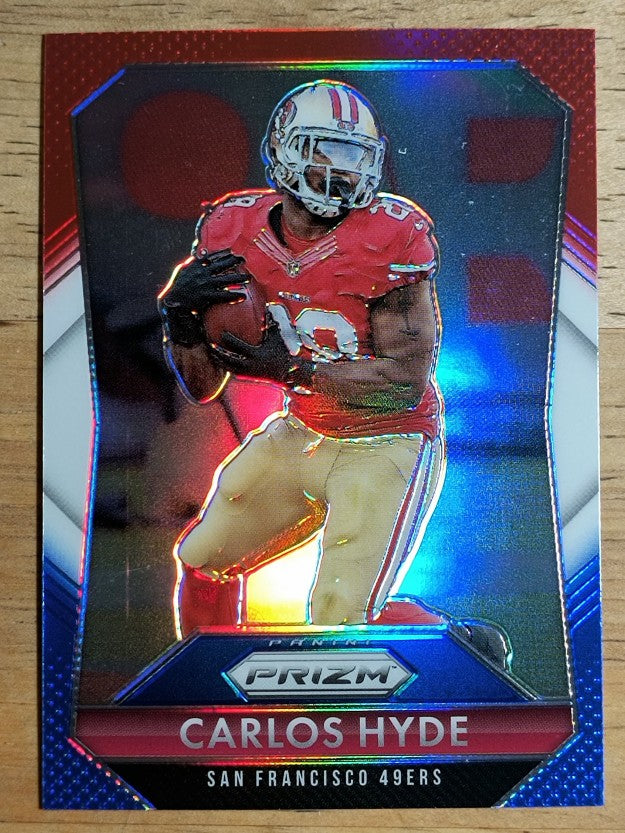 2015 Panini Prizm Prizms Red White and Blue #177 Carlos Hyde