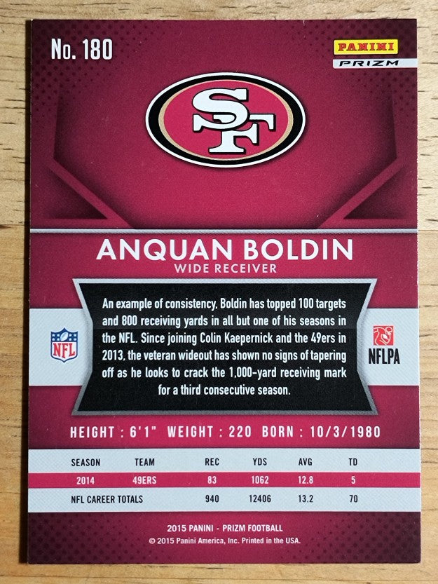 2015 Panini Prizm Prizms Red White and Blue #180 Anquan Boldin
