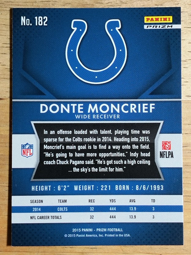 2015 Panini Prizm Prizms Red White and Blue #182 Donte Moncrief