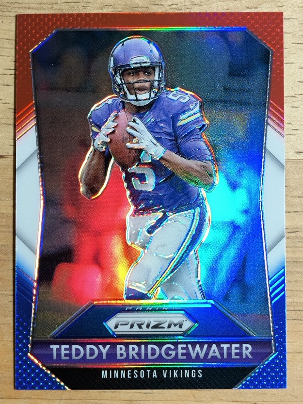 2015 Panini Prizm Prizms Red White and Blue #186 Teddy Bridgewater