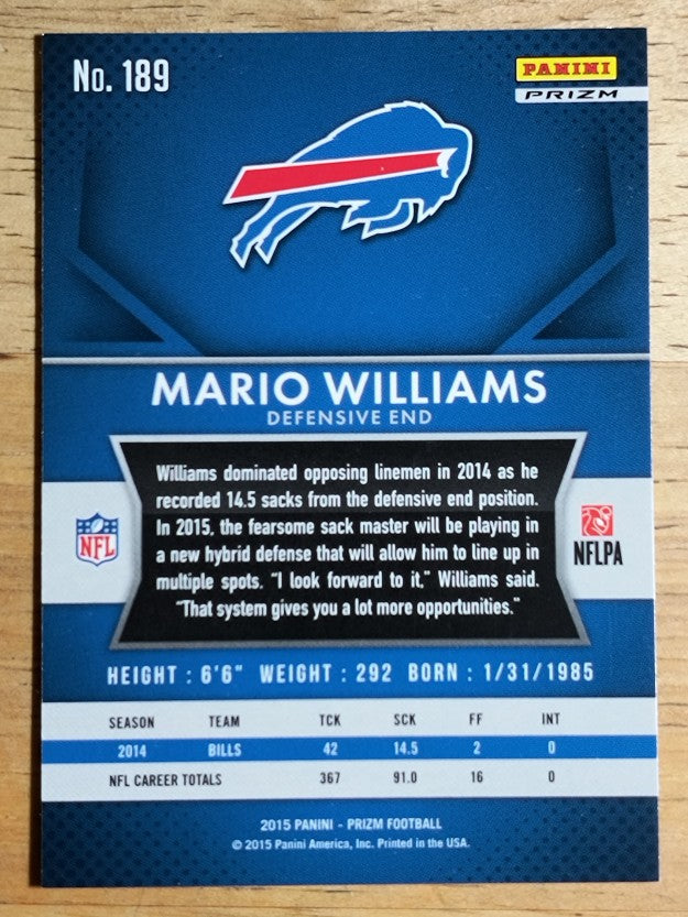 2015 Panini Prizm Prizms Red White and Blue #189 Mario Williams