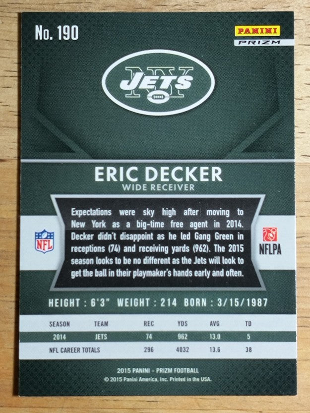 2015 Panini Prizm Prizms Red White and Blue #190 Eric Decker