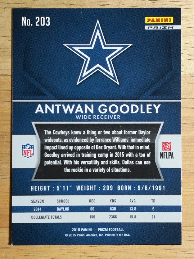 2015 Panini Prizm Prizms Red White and Blue #203 Antwan Goodley