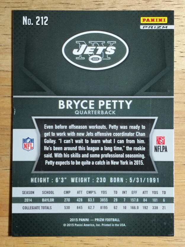 2015 Panini Prizm Prizms Red White and Blue #212 Bryce Petty