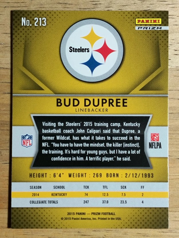 2015 Panini Prizm Prizms Red White and Blue #213 Bud Dupree