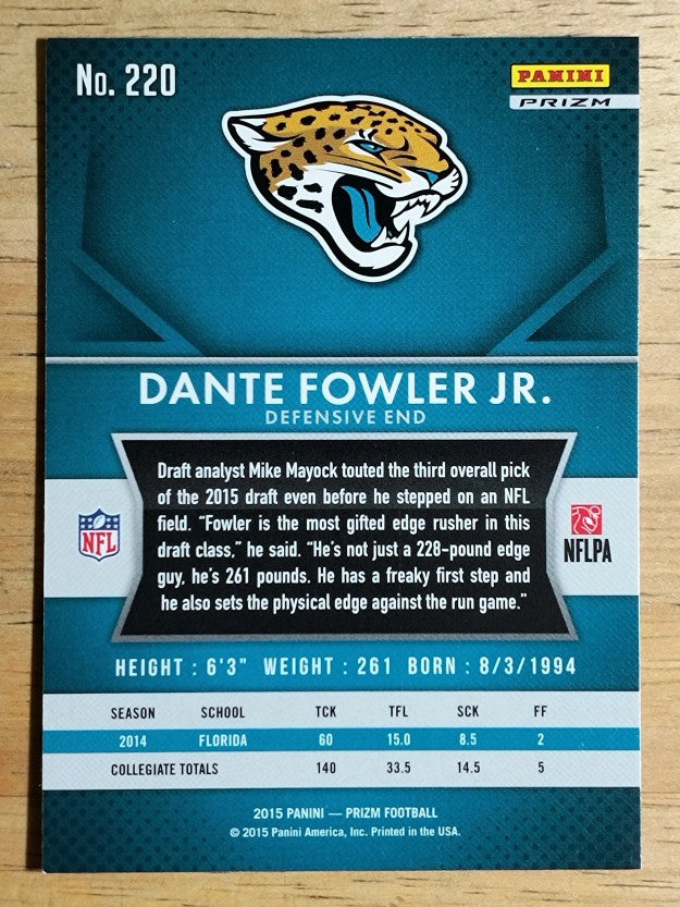 2015 Panini Prizm Prizms Red White and Blue #220 Dante Fowler Jr.
