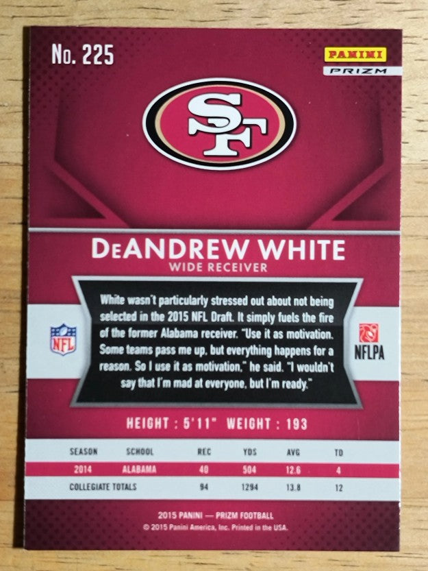 2015 Panini Prizm Prizms Red White and Blue #225 DeAndrew White