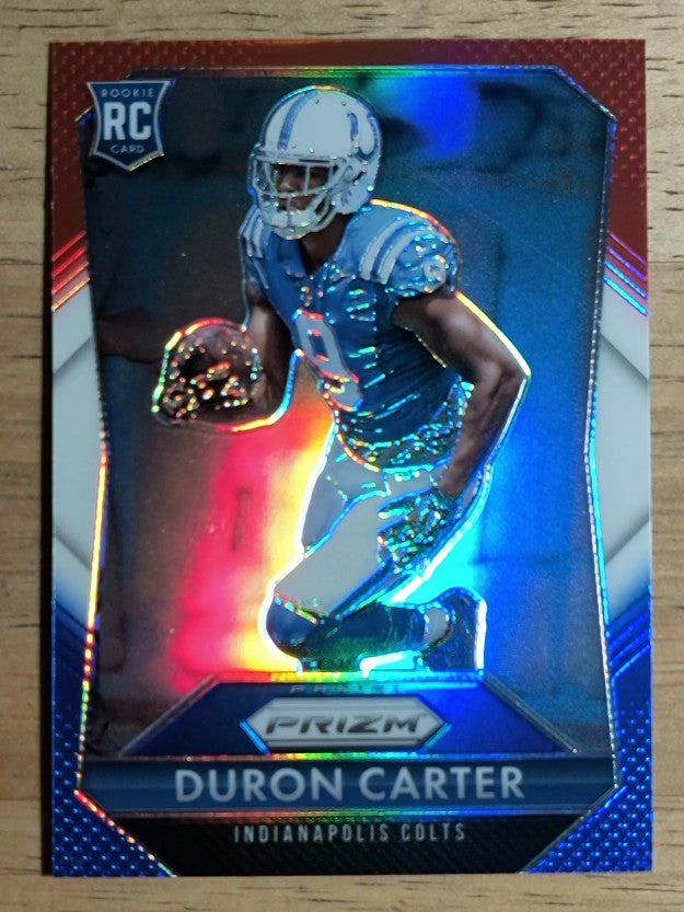 2015 Panini Prizm Prizms Red White and Blue #227 Duron Carter
