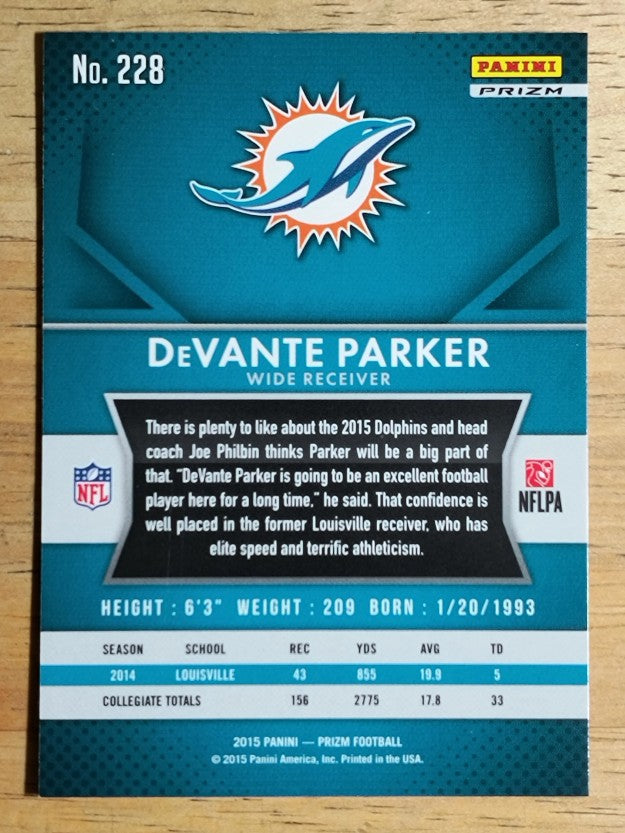 2015 Panini Prizm Prizms Red White and Blue #228 DeVante Parker