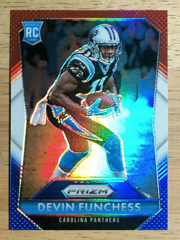 2015 Panini Prizm Prizms Red White and Blue #229 Devin Funchess