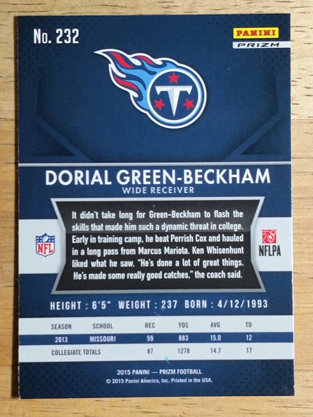 2015 Panini Prizm Prizms Red White and Blue #232 Dorial Green-Beckham