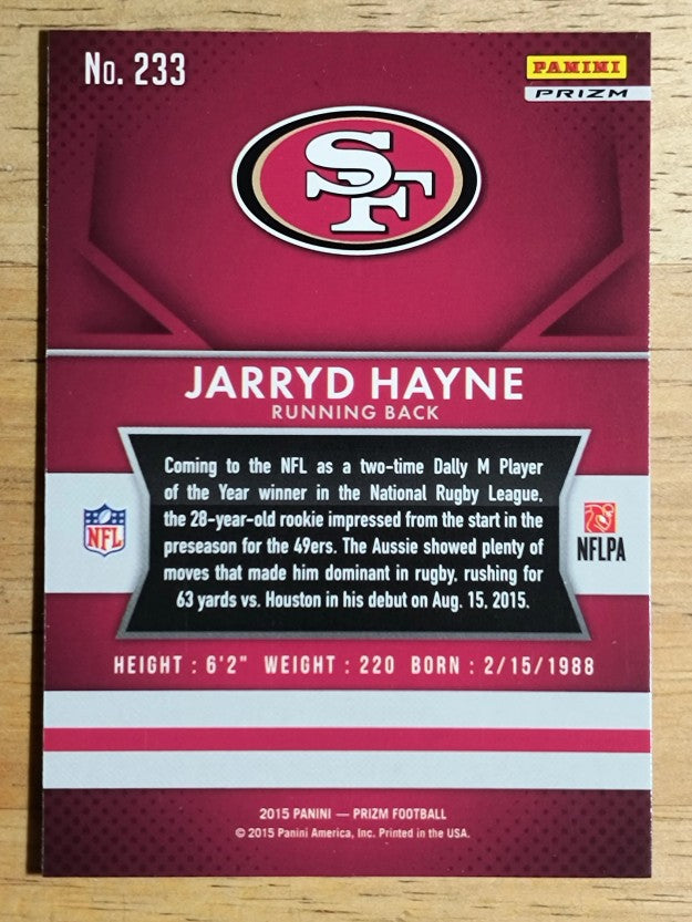2015 Panini Prizm Prizms Red White and Blue #233 Jarryd Hayne