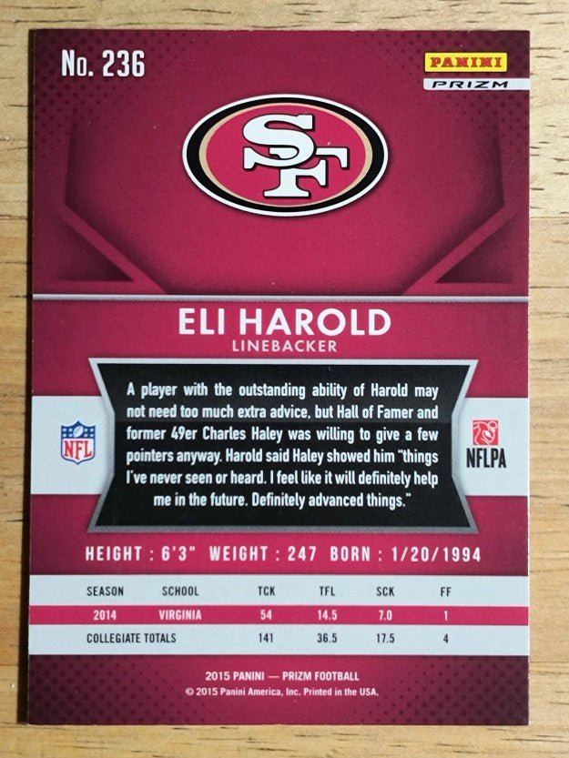 2015 Panini Prizm Prizms Red White and Blue #236 Eli Harold