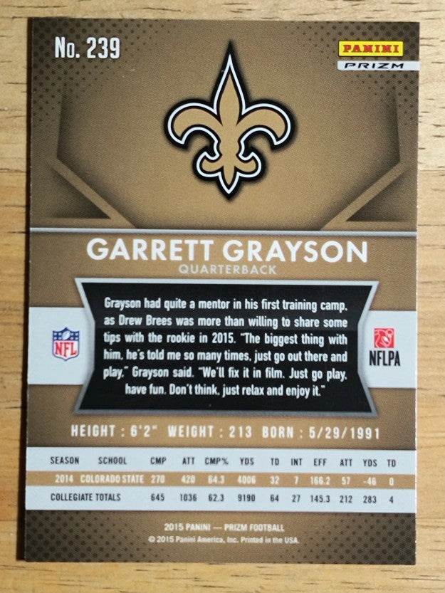 2015 Panini Prizm Prizms Red White and Blue #239 Garrett Grayson