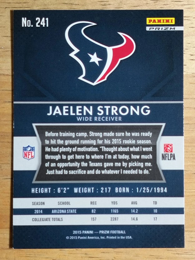 2015 Panini Prizm Prizms Red White and Blue #241 Jaelen Strong
