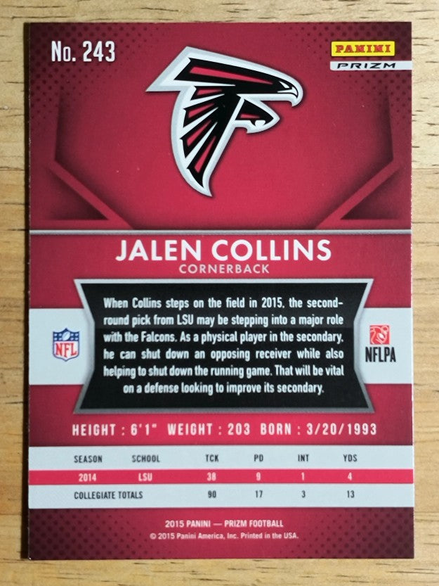 2015 Panini Prizm Prizms Red White and Blue #243 Jalen Collins
