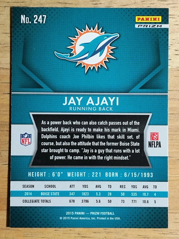 2015 Panini Prizm Prizms Red White and Blue #247 Jay Ajayi