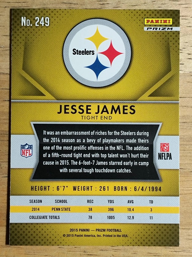 2015 Panini Prizm Prizms Red White and Blue #249 Jesse James
