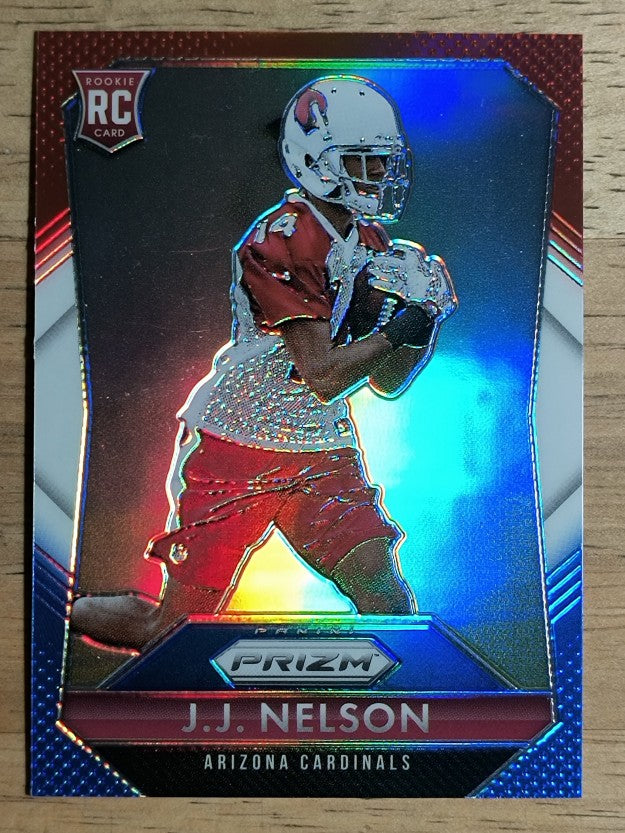 2015 Panini Prizm Prizms Red White and Blue #250 J.J. Nelson