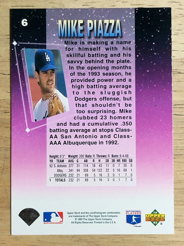 1993 Fun Pack #6 Mike Piazza