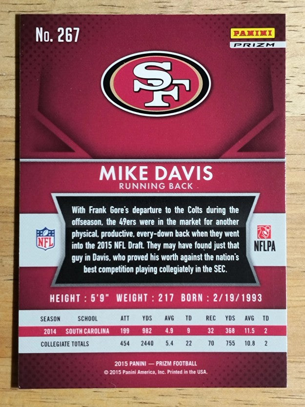 2015 Panini Prizm Prizms Red White and Blue #267 Mike Davis