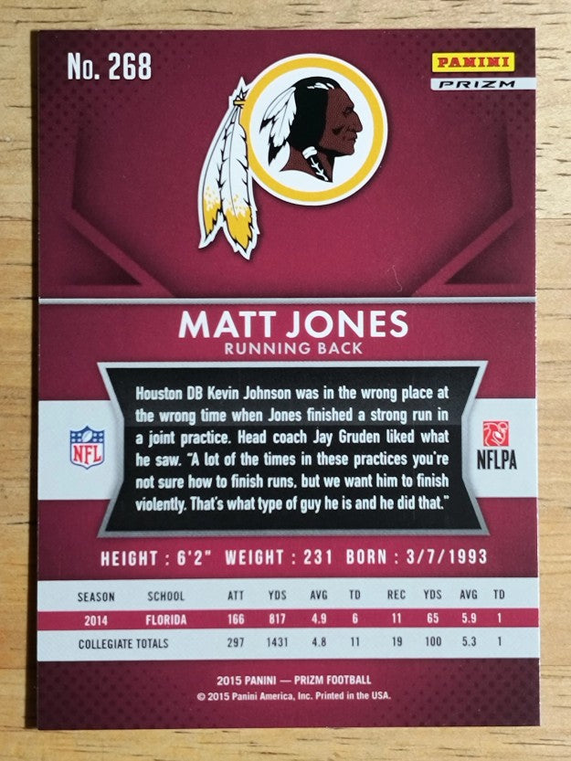 2015 Panini Prizm Prizms Red White and Blue #268 Matt Jones