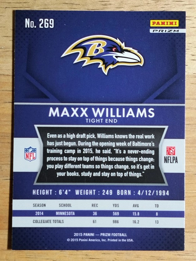 2015 Panini Prizm Prizms Red White and Blue #269 Maxx Williams