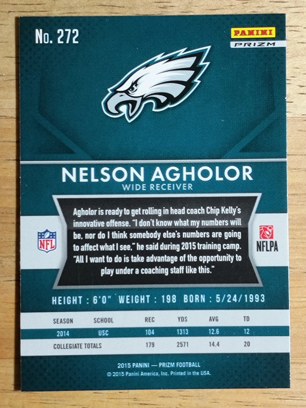 2015 Panini Prizm Prizms Red White and Blue #272 Nelson Agholor