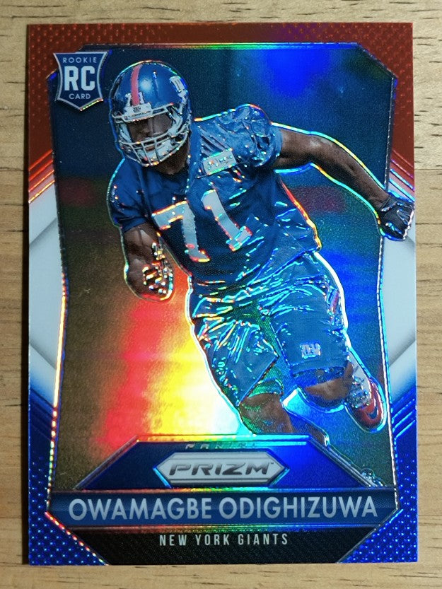 2015 Panini Prizm Prizms Red White and Blue #274 Owamagbe Odighizuwa