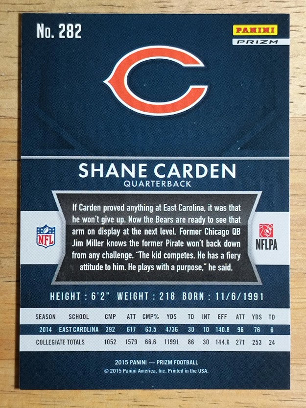 2015 Panini Prizm Prizms Red White and Blue #282 Shane Carden