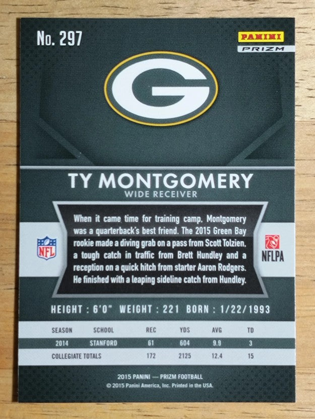 2015 Panini Prizm Prizms Red White and Blue #297 Ty Montgomery