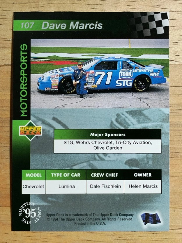 1995 Upper Deck #107 Dave Marcis' Car