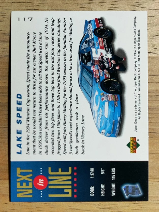 1995 Upper Deck #117 Lake Speed's Car NIL