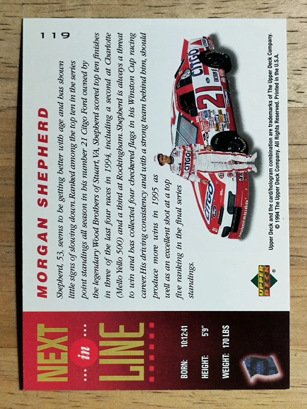 1995 Upper Deck #119 Morgan Shepherd's Car NIL