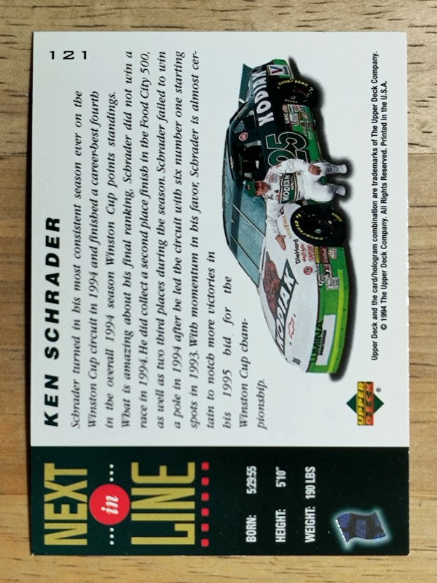 1995 Upper Deck #121 Ken Schrader's Car NIL