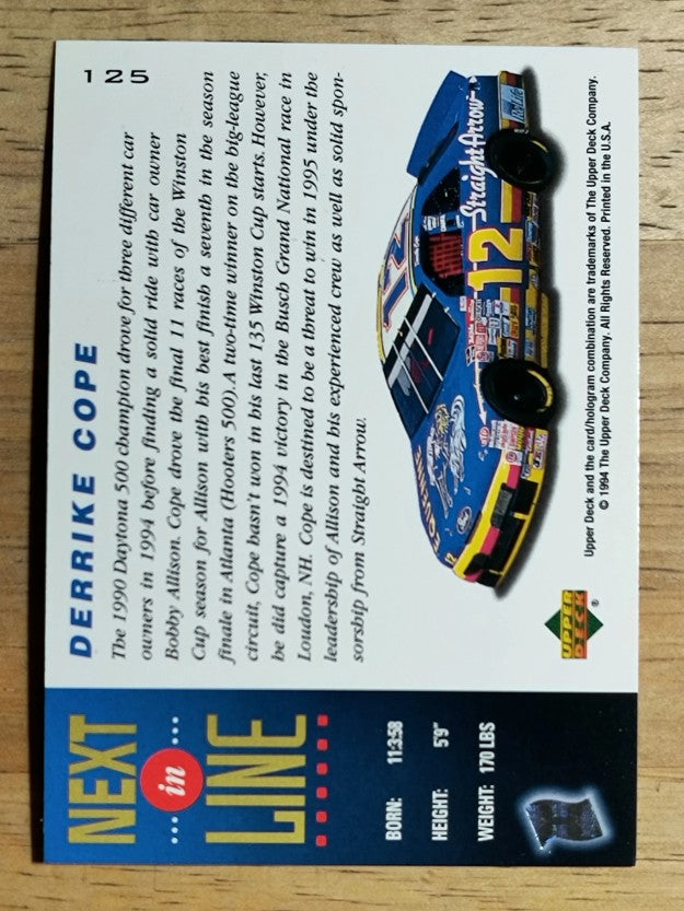 1995 Upper Deck #125 Derrike Cope's Car NIL